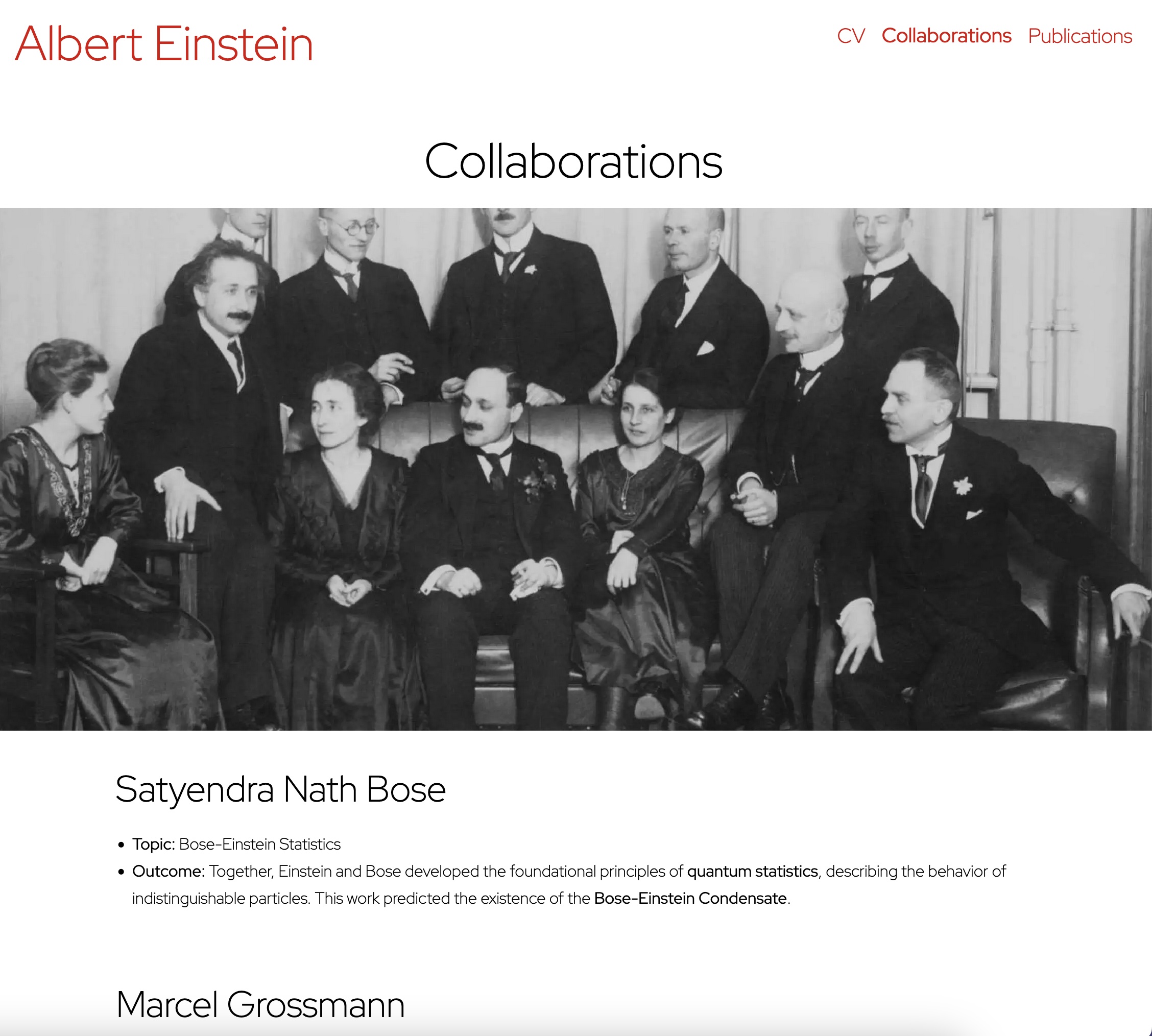 Einstein website